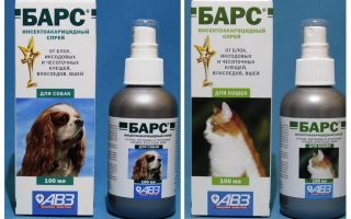 Spray Bars from fleas for cats and dogs