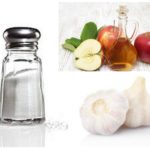 Vinegar, salt and garlic